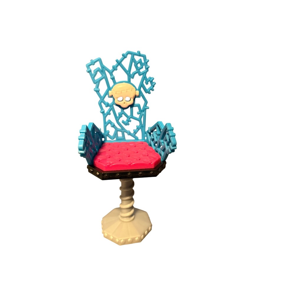 Monster High Frankie Stein Coffin Bean Cafe Chair Blue Pink Lightning Bolt Toy